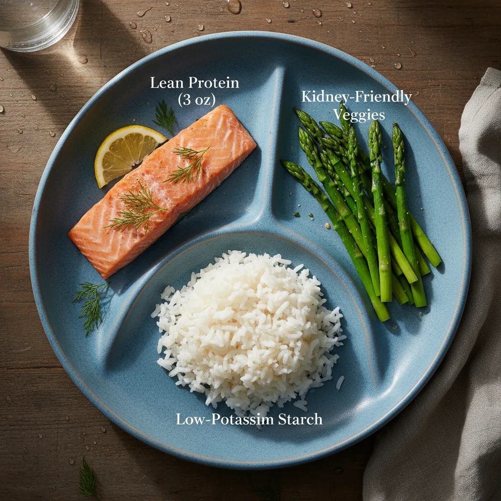 The Non-Veg Kidney-Friendly Plate Model - Infographic