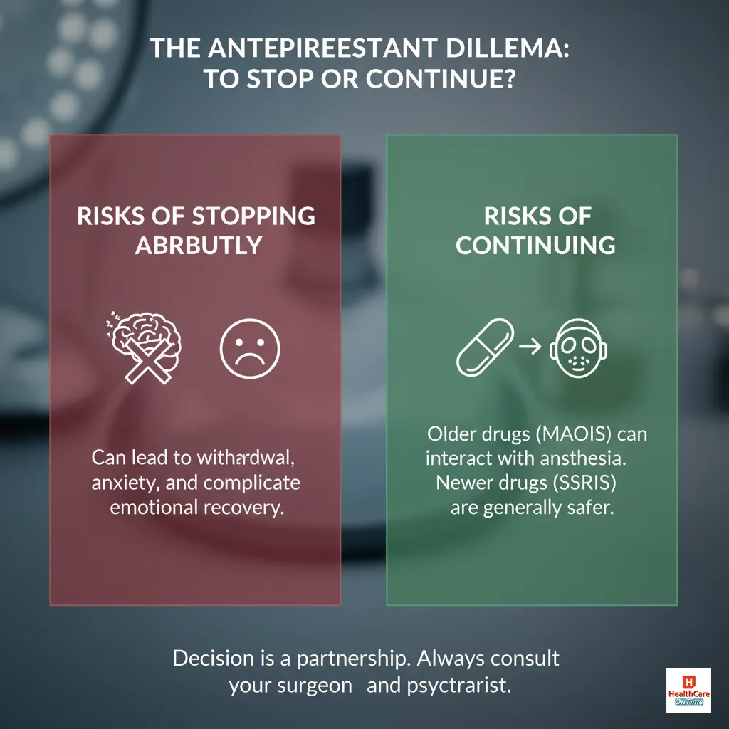 The Pre-Surgery Antidepressant Dilemma - Infographic