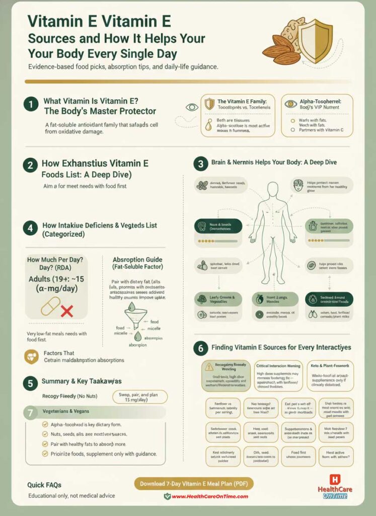Vitamin E Sources and How It Helps Your Body Every Single Day