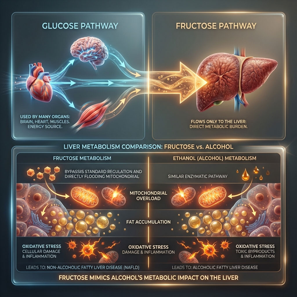 Why Fructose Acts Like Alcohol in the Liver