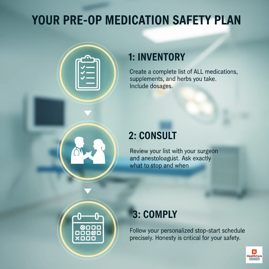 Your 3-Step Pre-Op Safety Plan - Infographic
