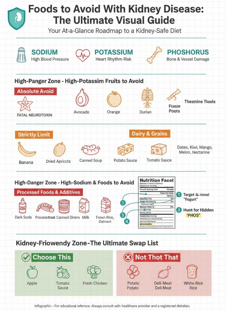 20 Foods & Fruits to Avoid With Kidney Disease