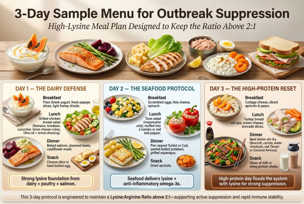 3-Day Sample Menu for Outbreak Suppression