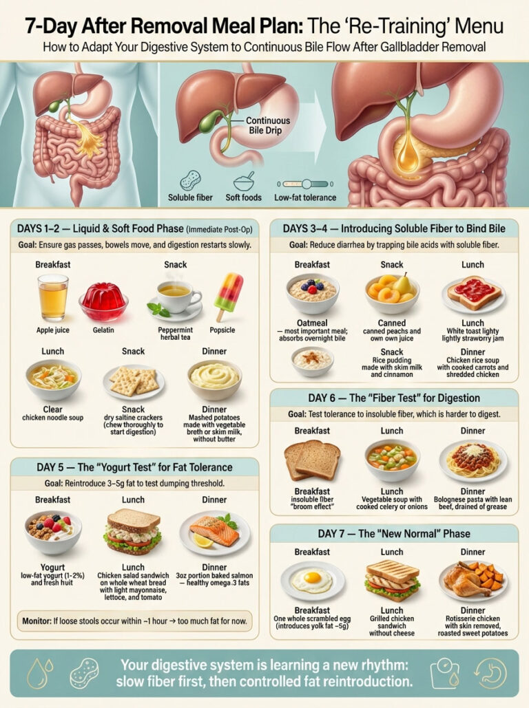 7-Day Gallbladder Meal Plan: Pre-Surgery and After Removal Menu - HealthcareOnTime