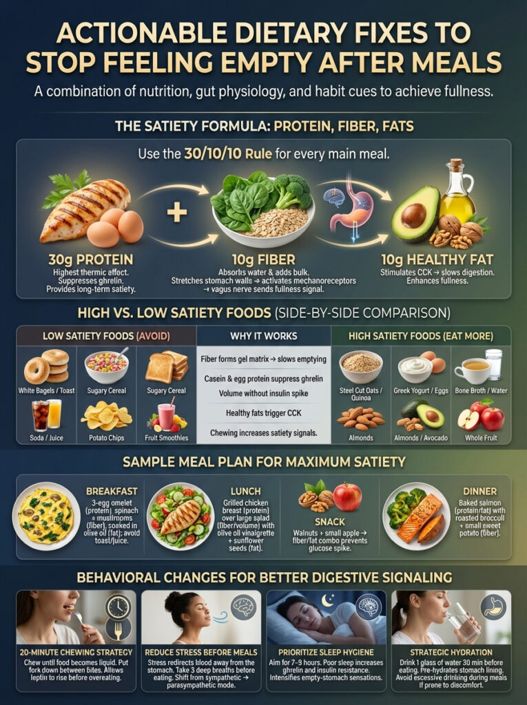 Actionable Dietary Fixes to Stop Feeling Empty After Meals