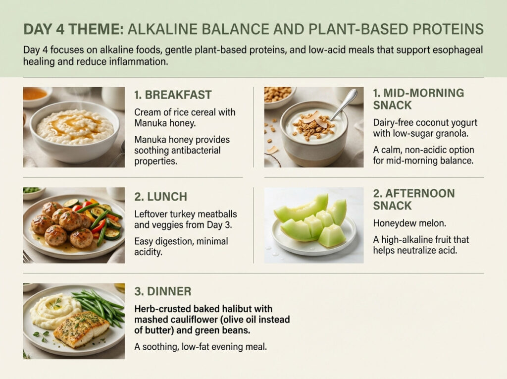 Day 4 Meal Plan: Alkaline Balance and Plant-Based Proteins