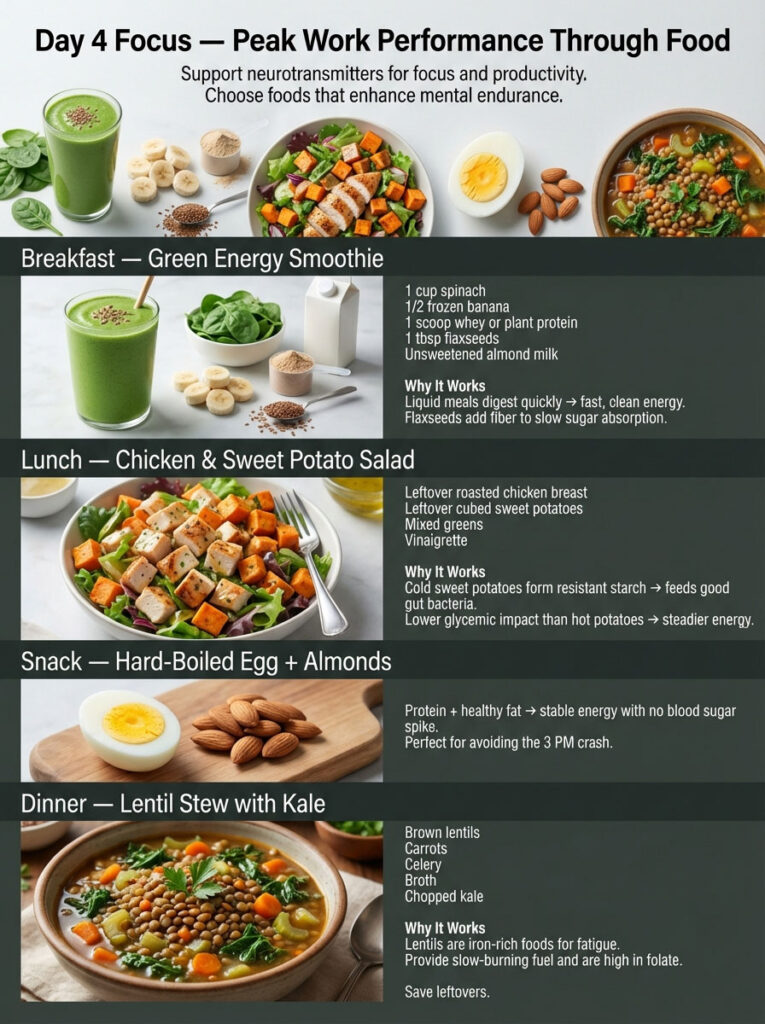 Day 4: Best Foods for Energy and Focus at Work