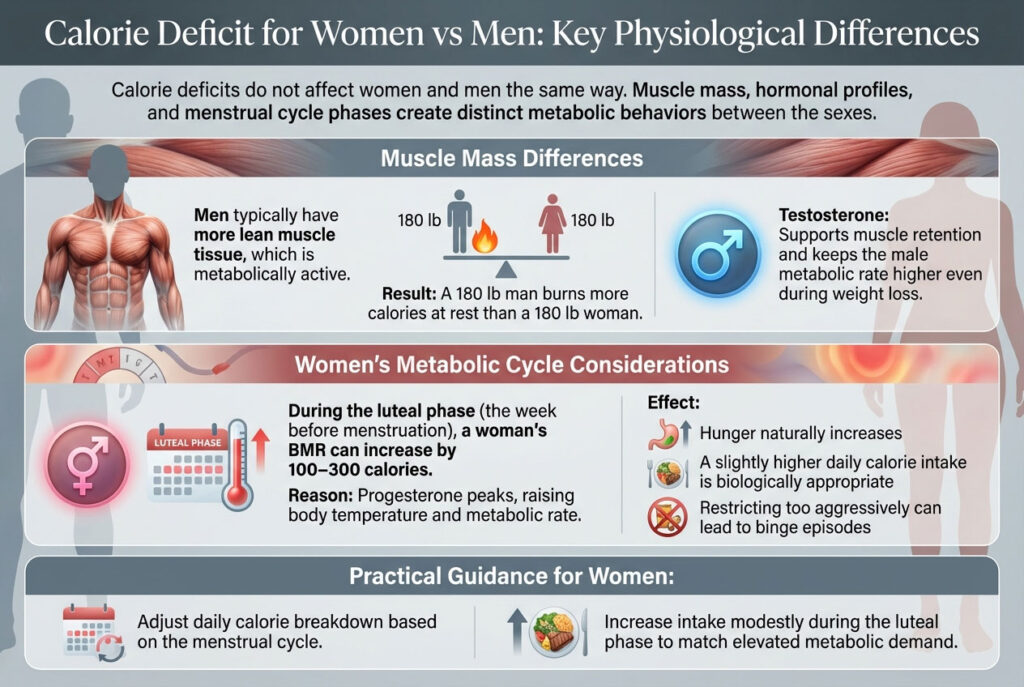 Calorie Deficit for Women vs Men: Physiological Differences