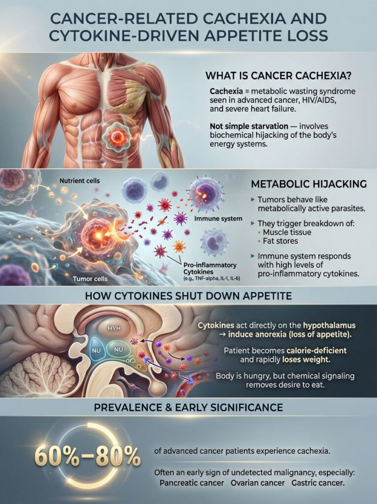 Cancer-Related Cachexia and Cytokine-Driven Appetite Loss