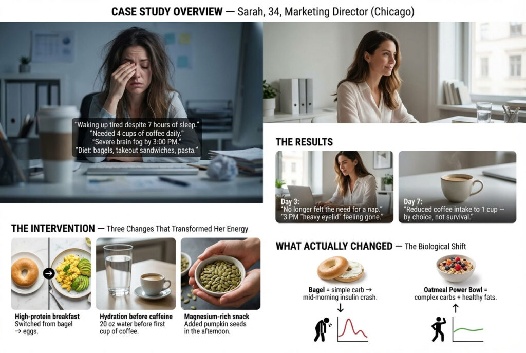 Real World Results: Case Study on Diet Plans for Fatigue