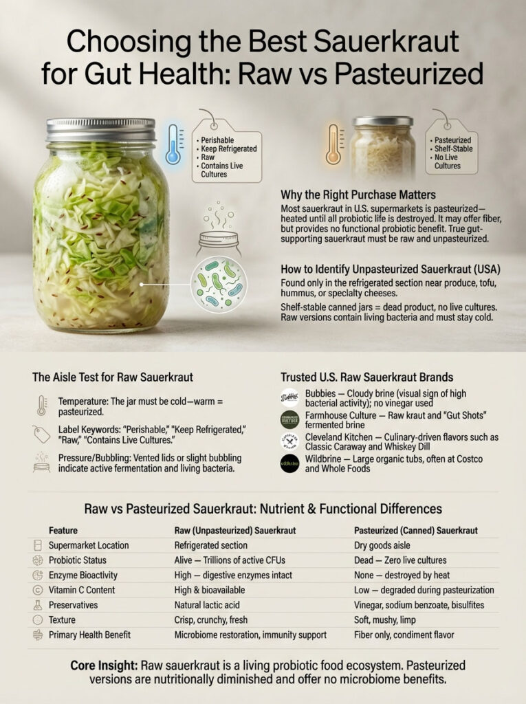 Choosing the Best Sauerkraut for Gut Health: Raw vs Pasteurized Brands
