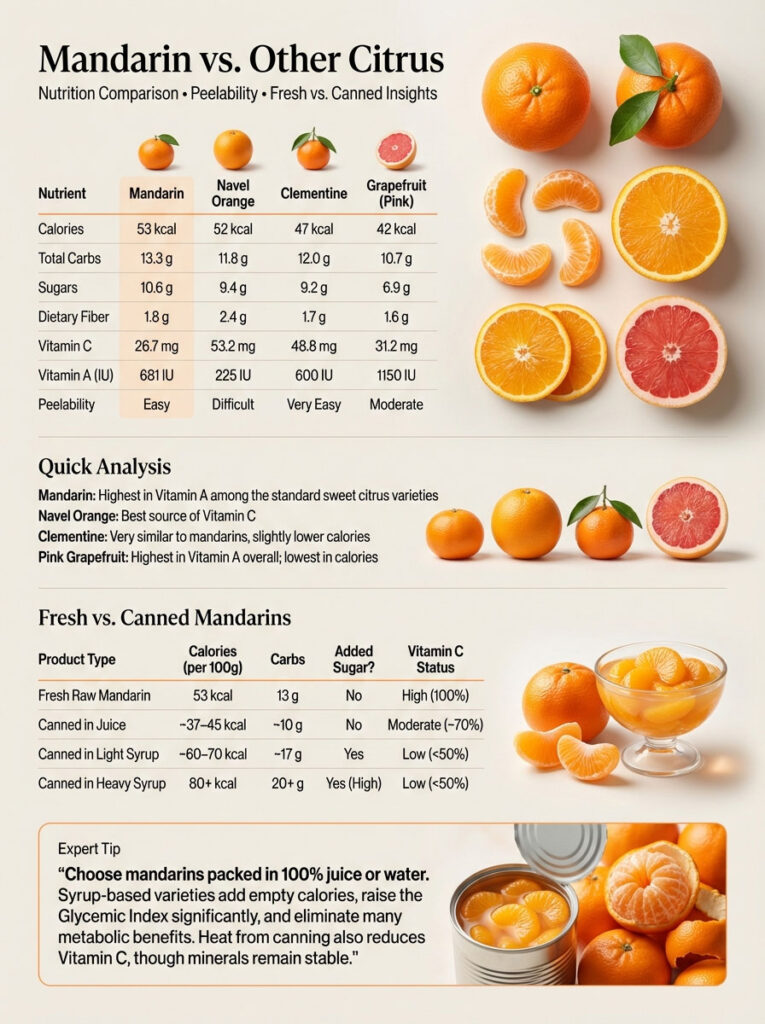 Comparative Analysis: Mandarin vs. Other Citrus