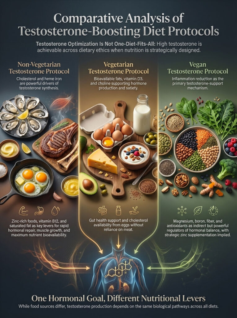 Comparative Analysis of Testosterone Boosting Diet Protocols