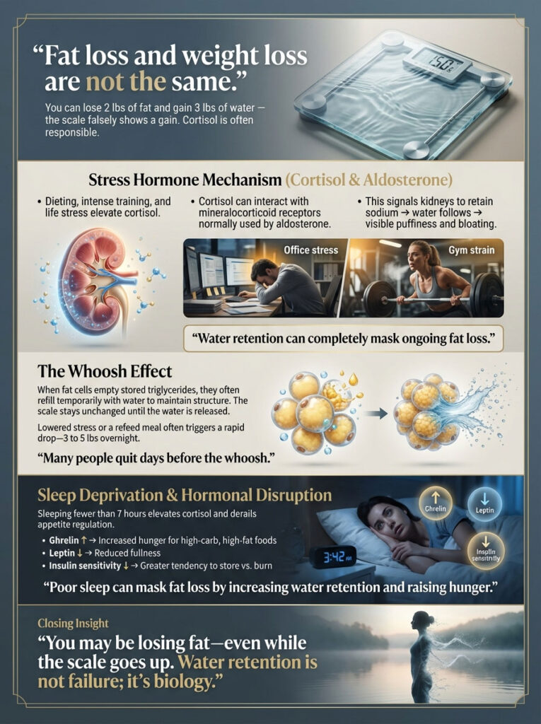 Cortisol Weight Gain and Fluid Retention Masking Fat Loss