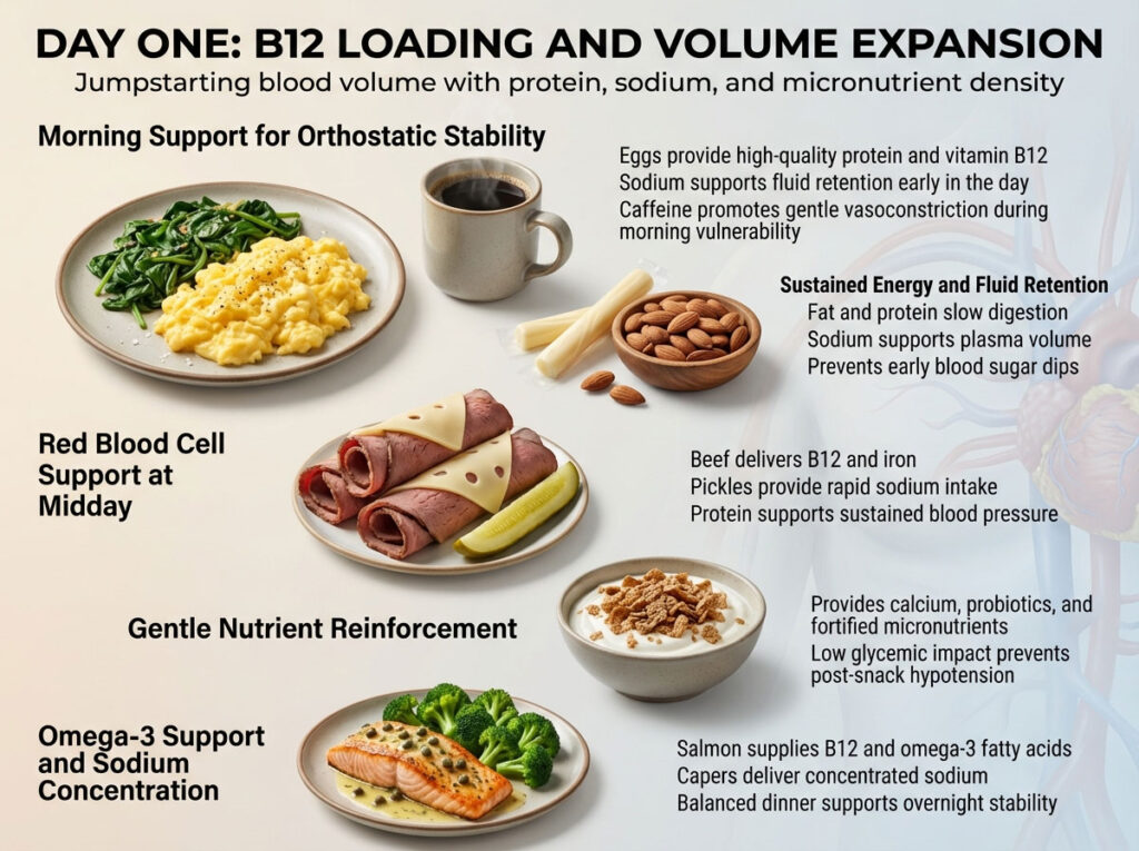 Day 1: The B12 Loading and Volume Expansion Phase
