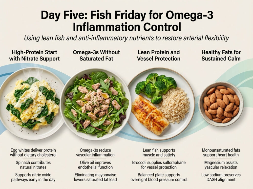 Day 5 Menu: Fish Friday for Omega-3 Inflammation Control