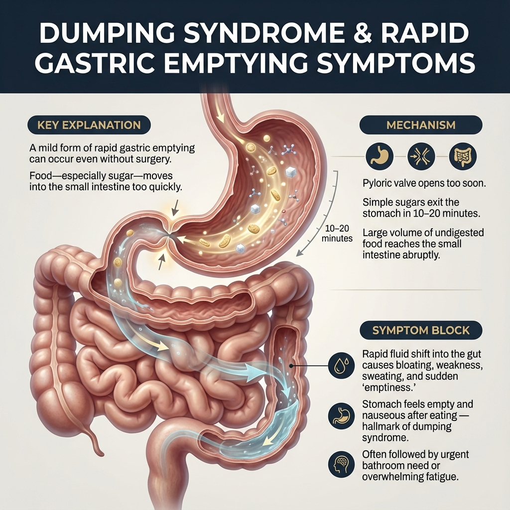 Dumping Syndrome and Rapid Gastric Emptying Symptoms