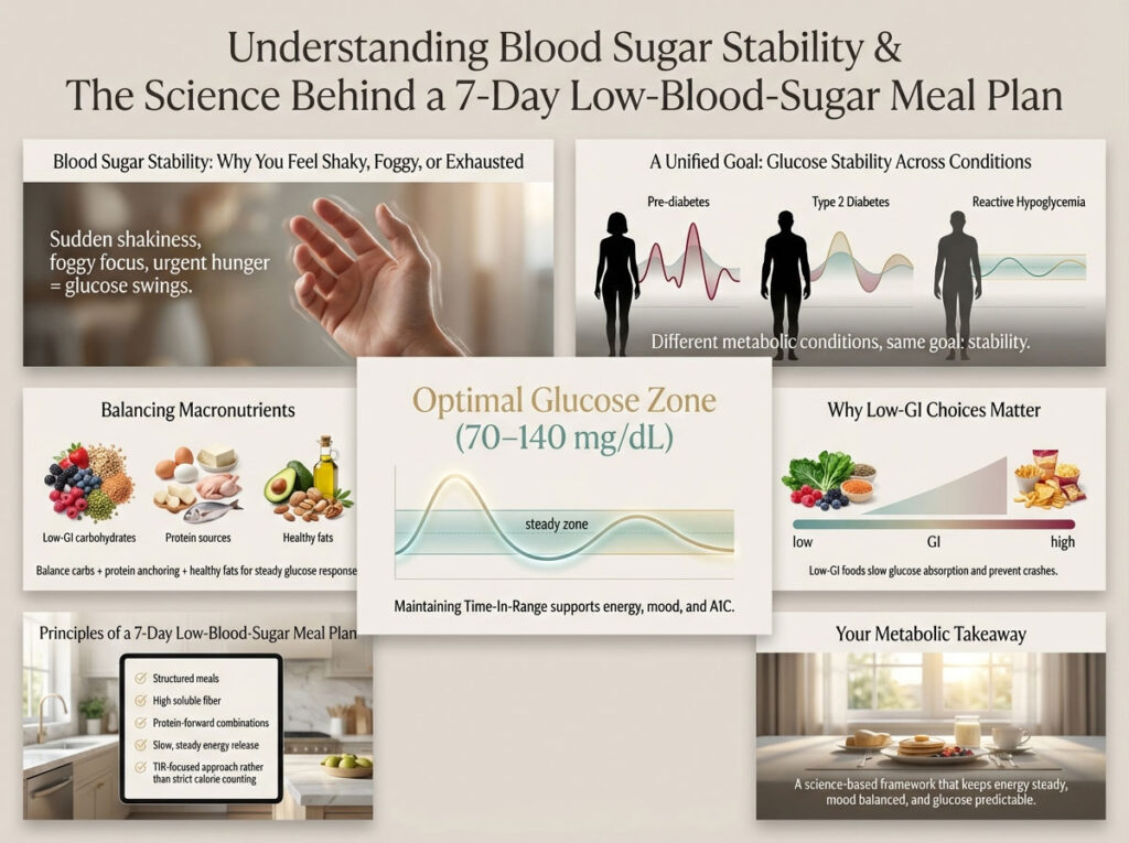 Easy 7 Day Meal Plan for Low Blood Sugar Management and Stability
