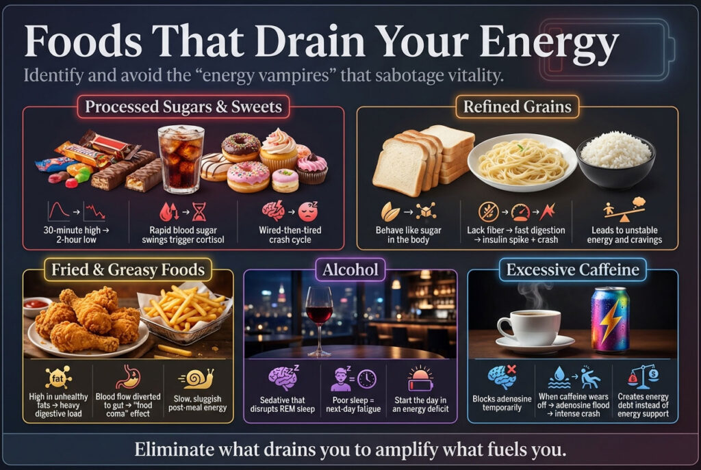 Foods That Drain Your Energy: The "Anti-Energy" List