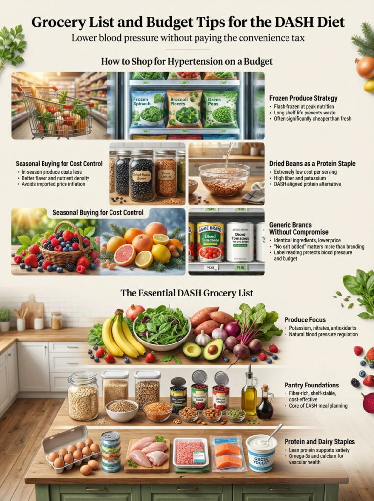 Grocery List and Budget Tips for the DASH Diet