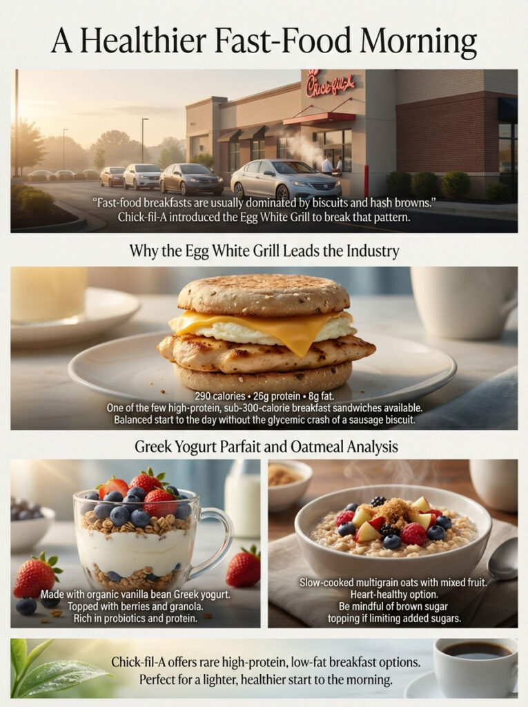 Healthy Fast Food Breakfast: Egg White Grill and Oatmeal