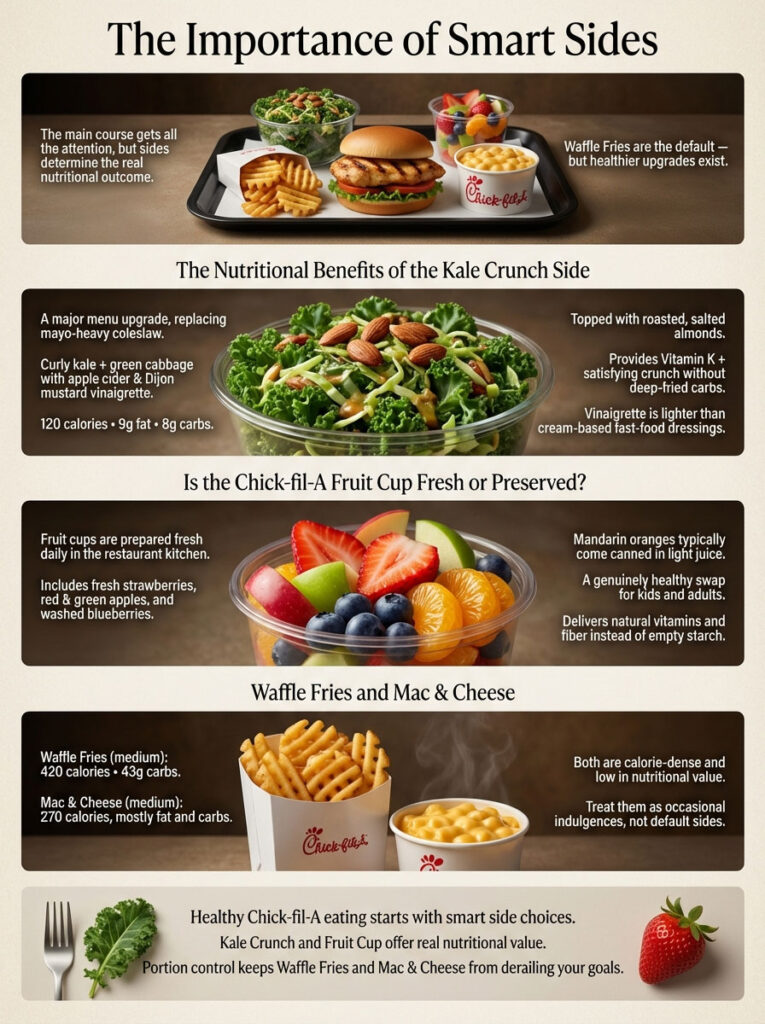 Healthy Sides and Swaps: Kale Crunch Side vs. Waffle Fries