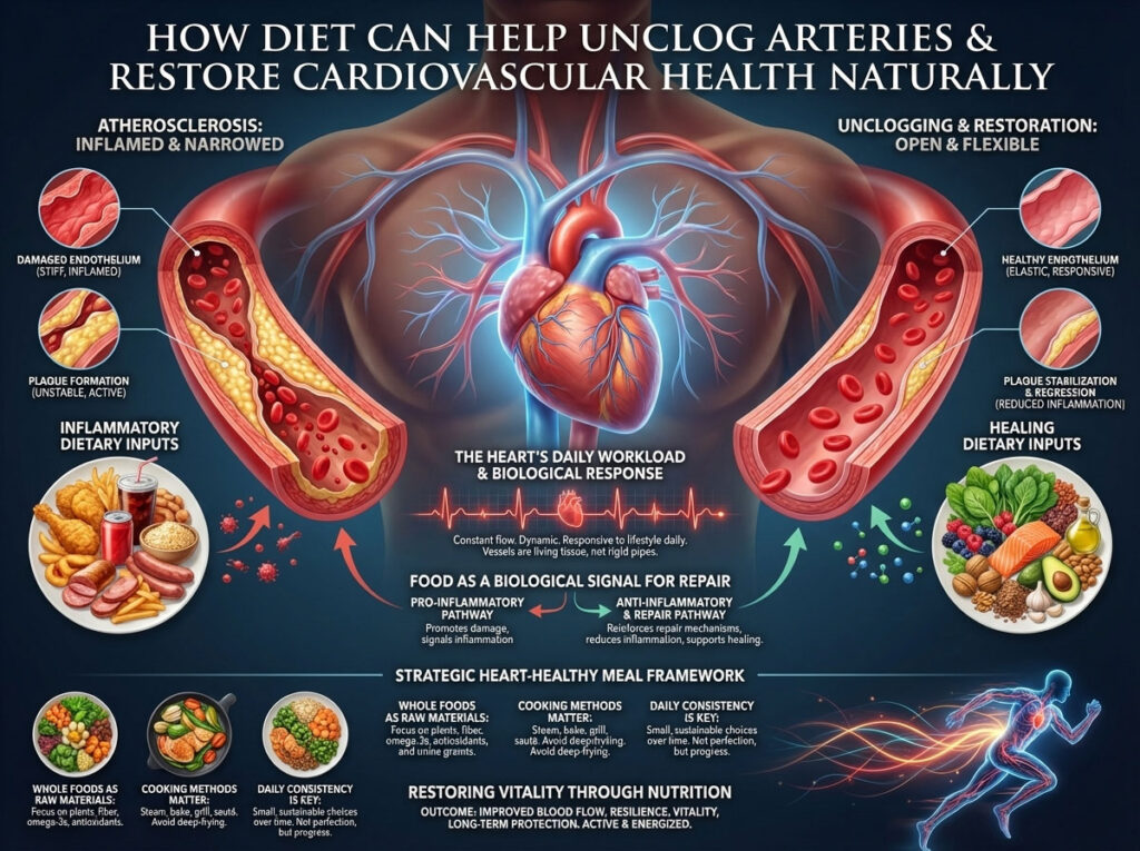 7-Day Heart Healthy Meal Plan to Unclog Arteries Naturally: A Science-Backed Guide to Better Circulation