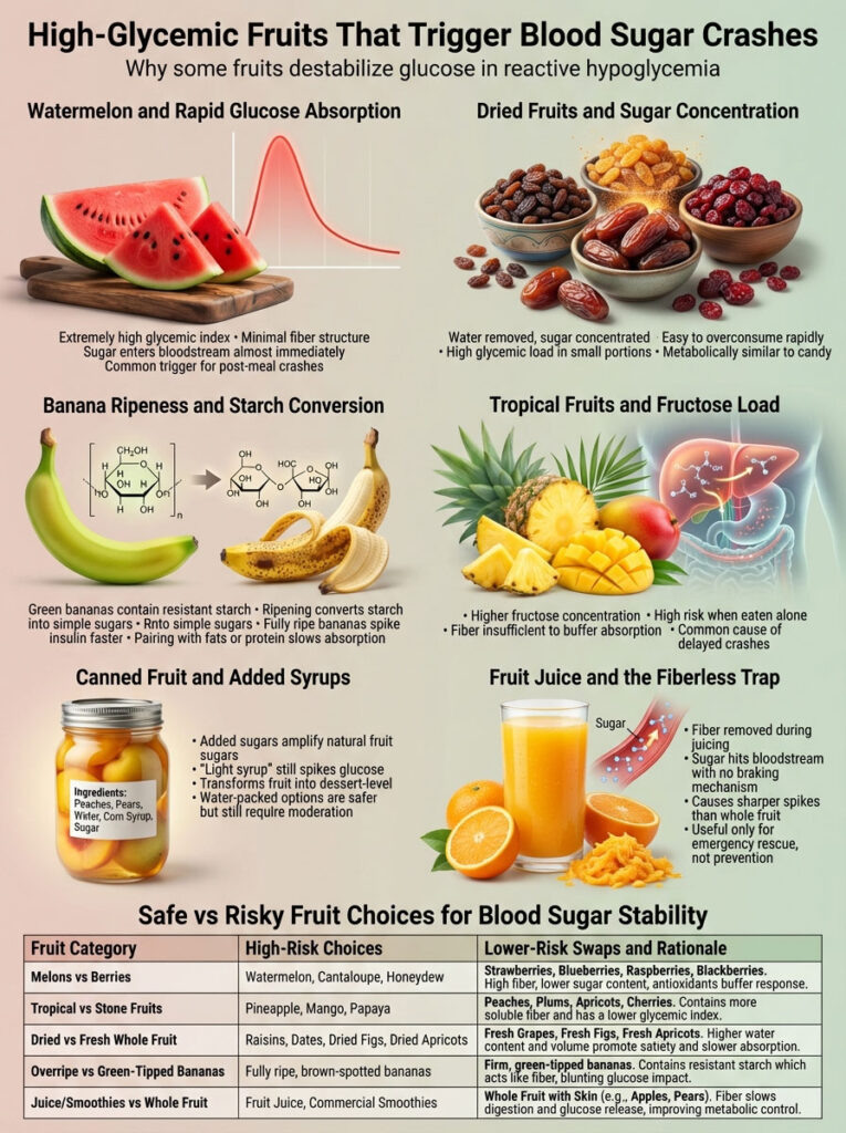 High-Glycemic Fruits to Avoid With Low Blood Sugar