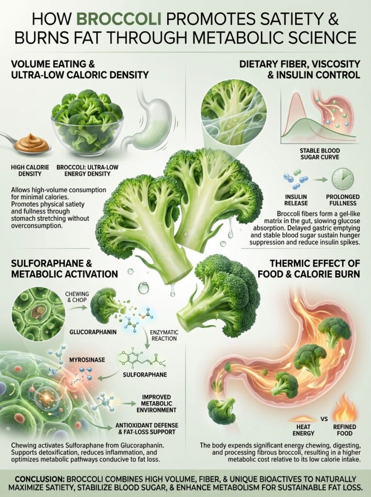 How Broccoli Promotes Satiety and Burns Fat Through Metabolic Science