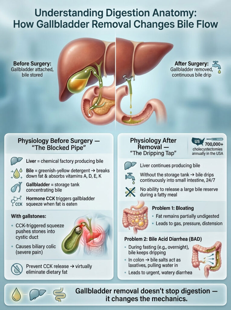 Understanding Digestion Anatomy: How Gallbladder Removal Changes Bile Flow