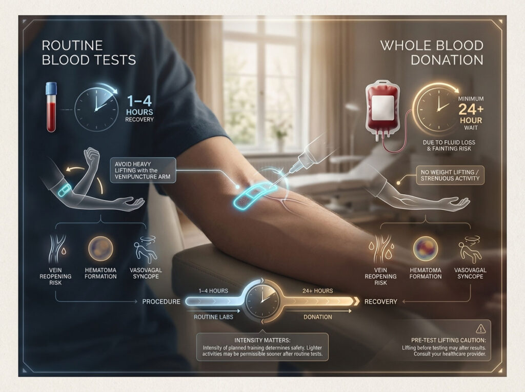 Can I Lift Weights After Getting Blood Drawn? How Long Should You Wait?