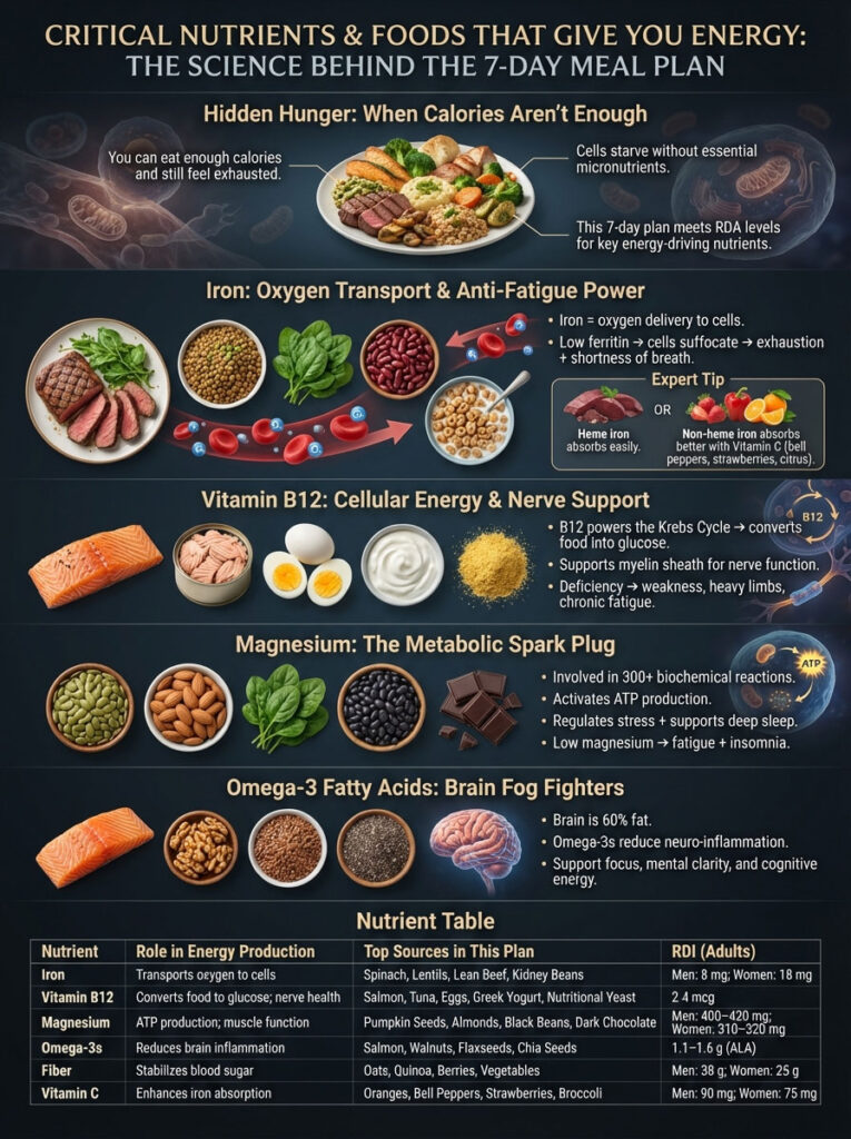 Identifying Critical Nutrients and Foods That Give You Energy
