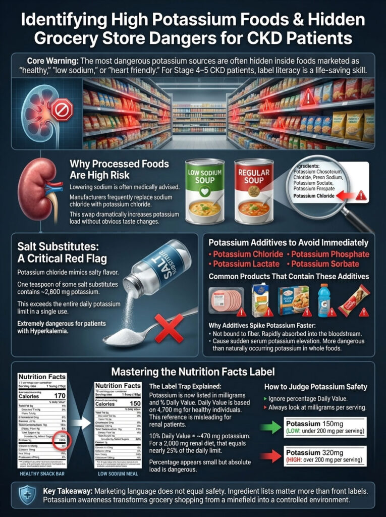 Identifying High Potassium Foods and Hidden Dangers in the Grocery Store