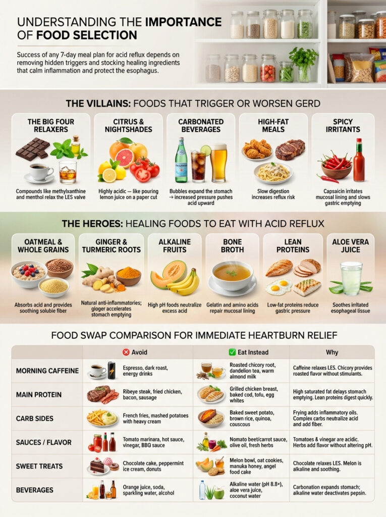 Identifying the Heroes and Villains: Best and Worst Foods for Acid Reflux