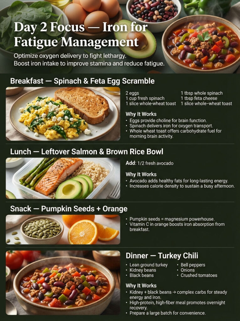 Day 2: Iron Rich Foods for Fatigue Management