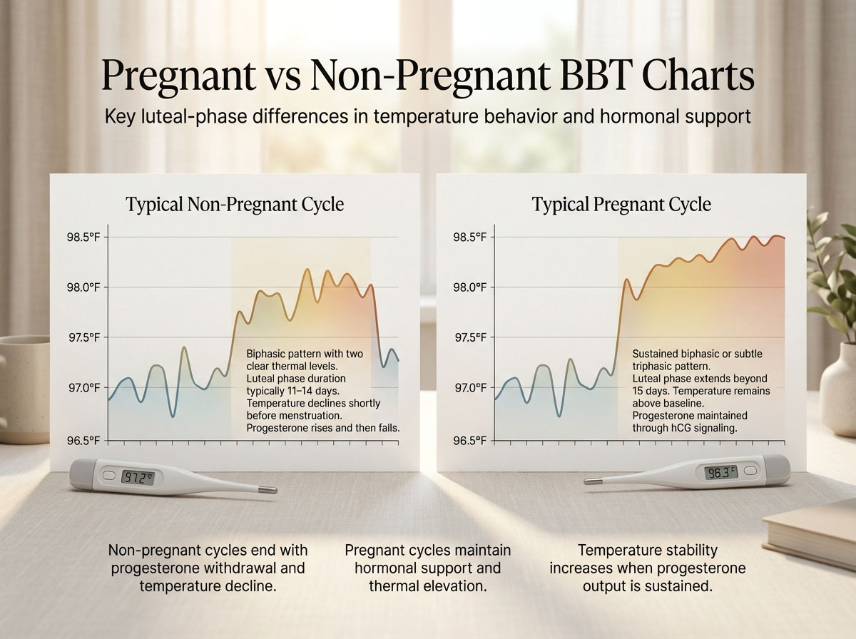 BBT Chart Patterns: Pregnant vs Not Pregnant (with Pictures ...