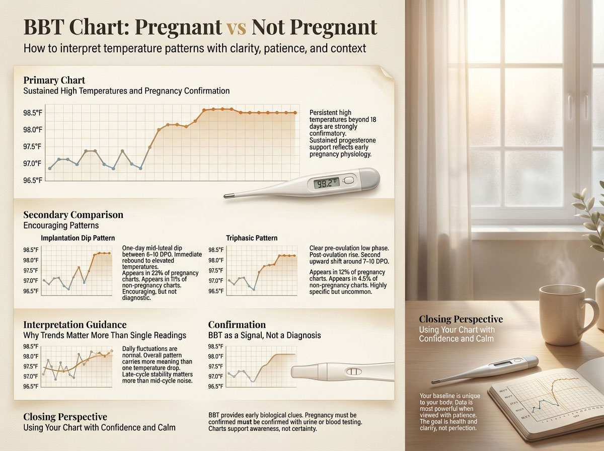 BBT Chart Patterns: Pregnant vs Not Pregnant (with Pictures ...