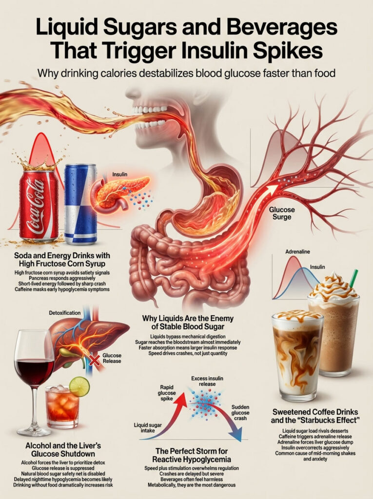 Liquid Sugars and Beverages That Trigger Insulin Spikes