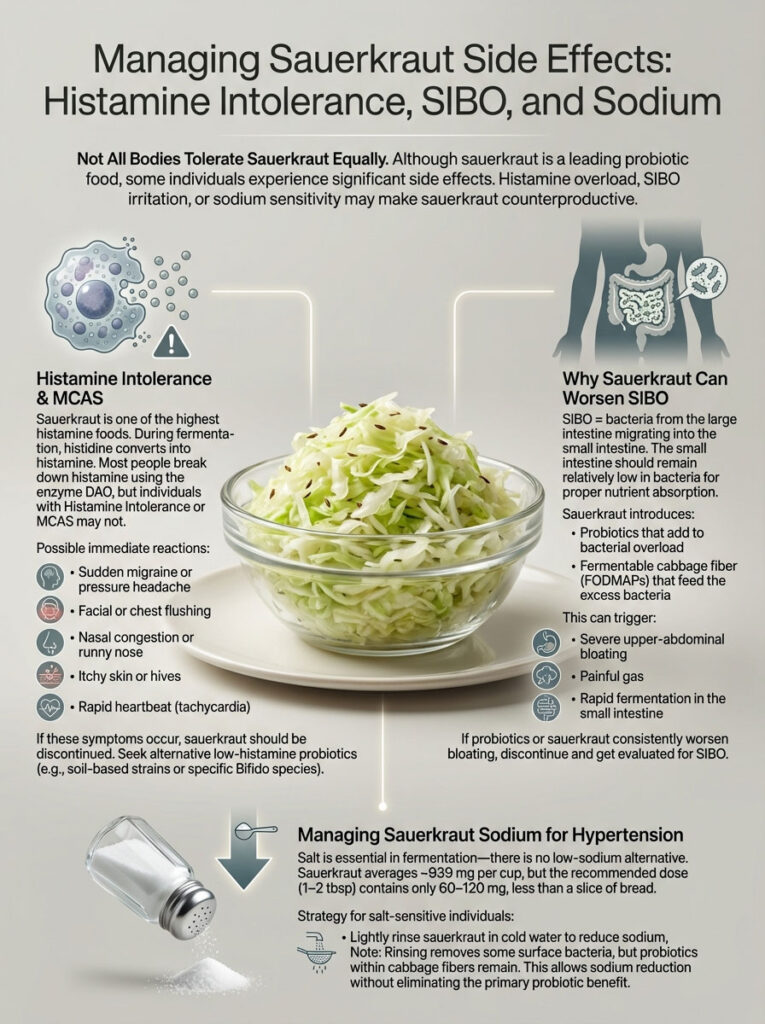Managing Sauerkraut Side Effects: Histamine Intolerance, SIBO, and Sodium