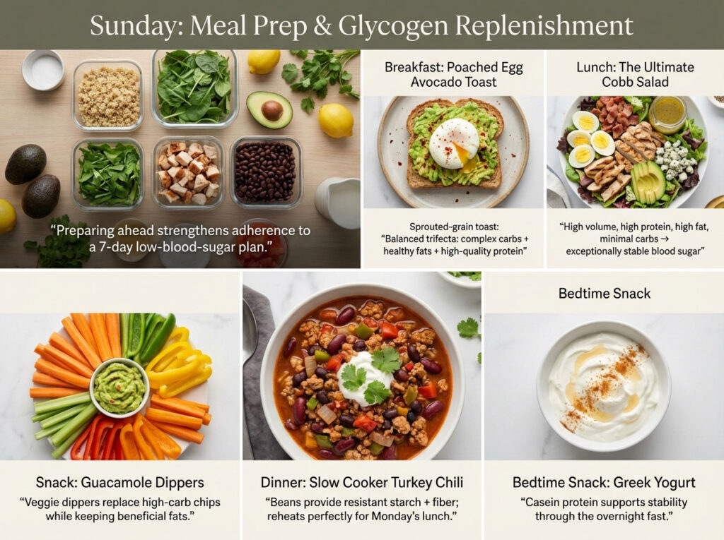 Sunday: Meal Prep and Glycogen Replenishment
