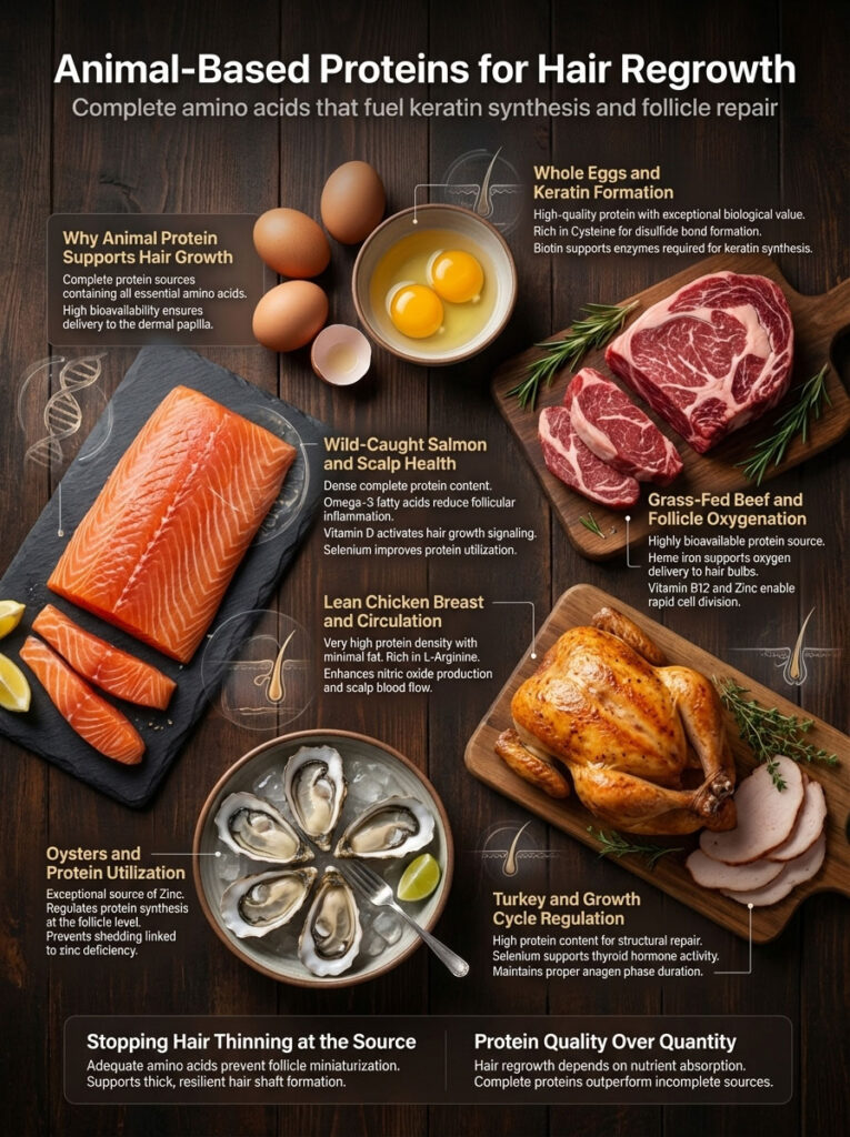Non-Vegetarian High Protein Foods for Hair Growth and Follicle Repair