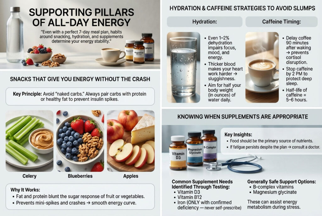 Optimizing Snacks, Hydration, and Supplements for Better Energy