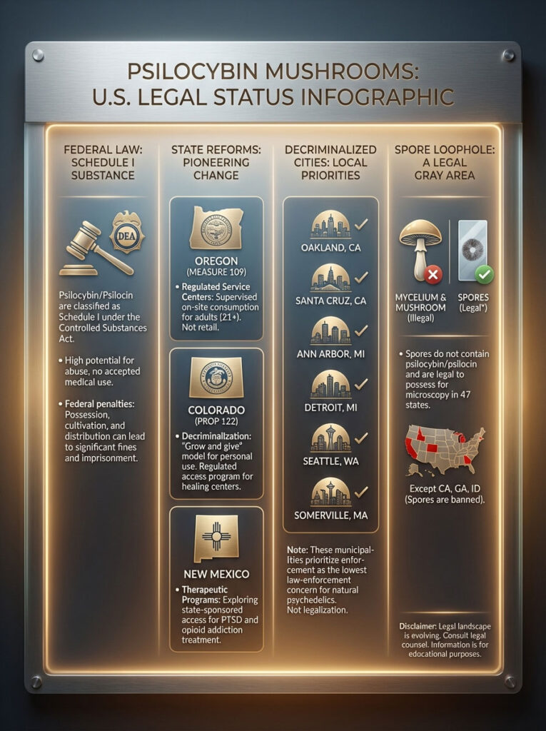 Part VI: Legal Status of Shrooms in the USA