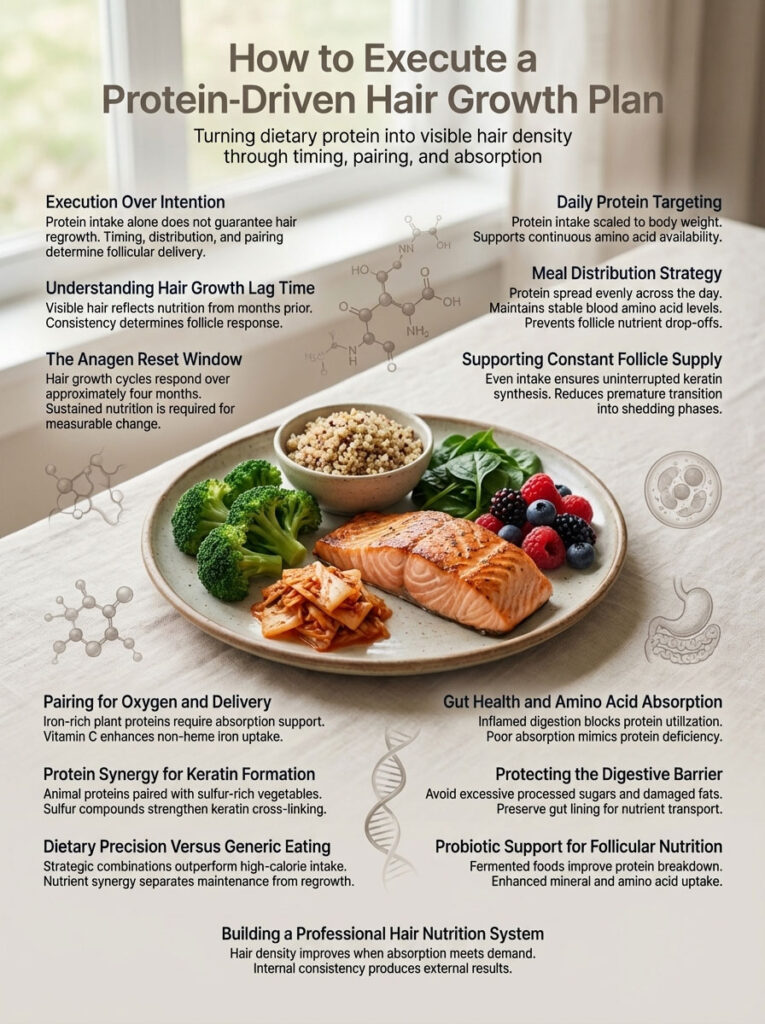 Practical Strategies to Integrate Protein into a Natural Hair Growth Diet USA Protocol