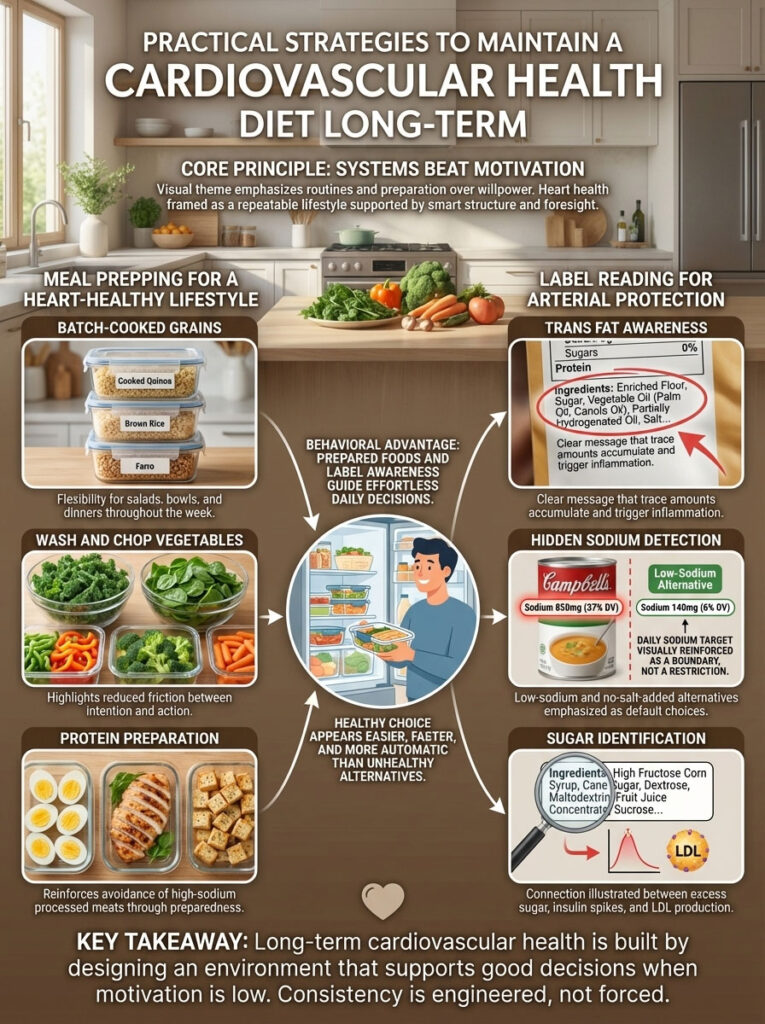 Practical Strategies to Maintain a Cardiovascular Health Diet Long-Term