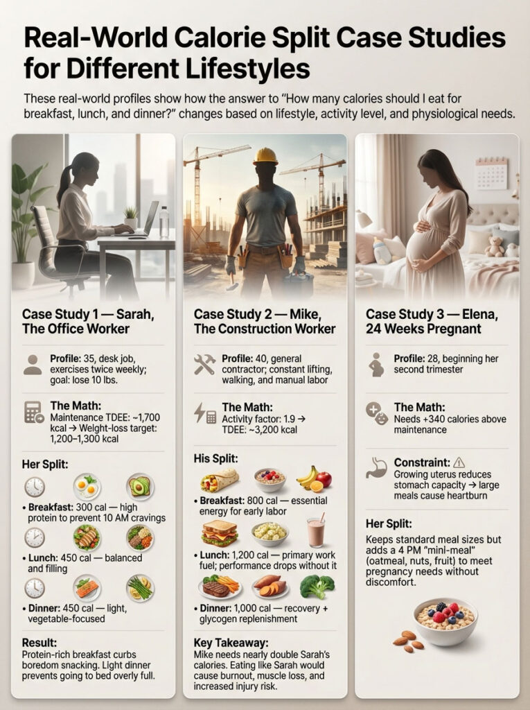 Real-World Calorie Split Case Studies for Different Lifestyles