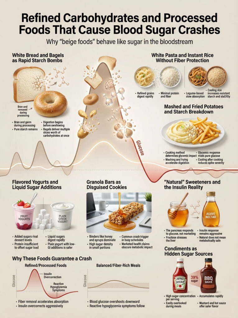 Refined Carbohydrates and Processed Foods That Cause Crashes