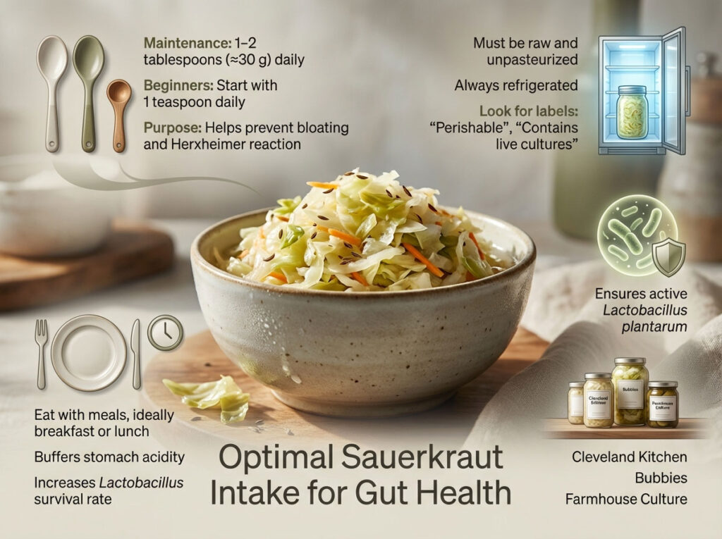 Sauerkraut for Gut Health How Much, When to Eat, Avoiding Side Effects & Serving Recommendations
