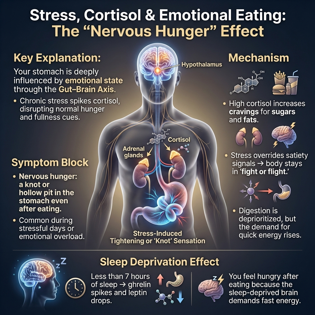 Stress-Induced Cortisol Spikes and Emotional Eating