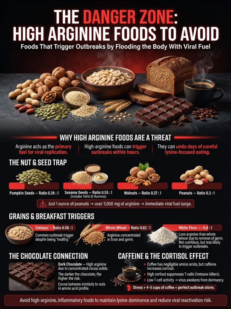 The Danger Zone: High Arginine Foods to Avoid